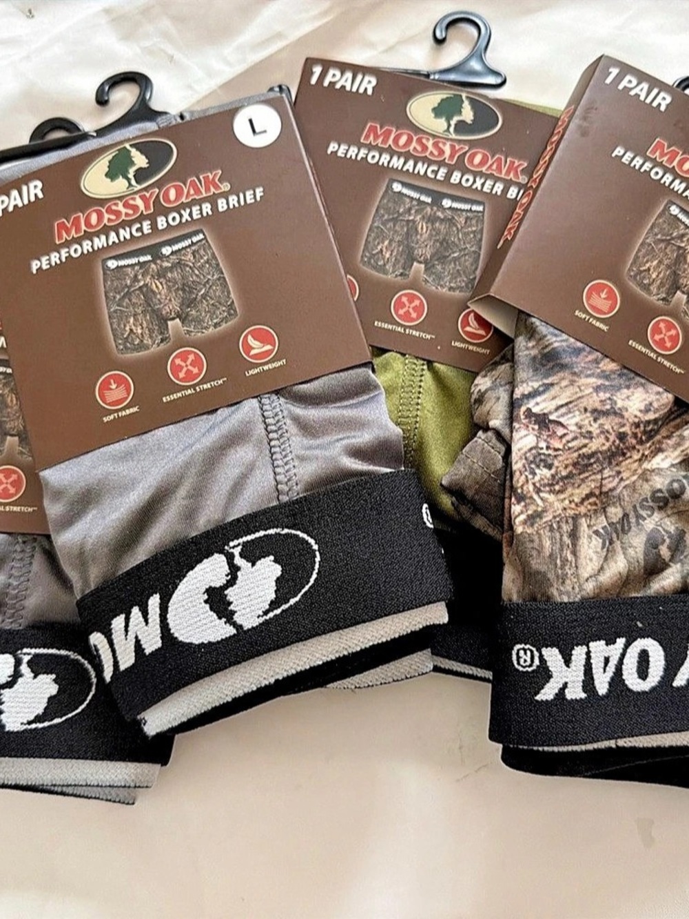 Mossy Oak Performance Boxer Brief Briefs Green,camo  & Gray Large(4)